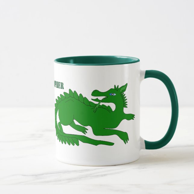 Tasse Design Dragon Vert (Droite)