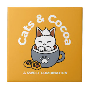Tasse-Design für Ferien mit gemütlichen Cat- und P Fliese