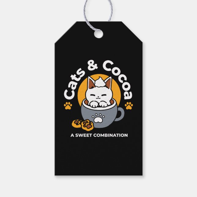 Tasse-Design für Ferien mit gemütlichen Cat- und P Geschenkanhänger (Vorderseite)