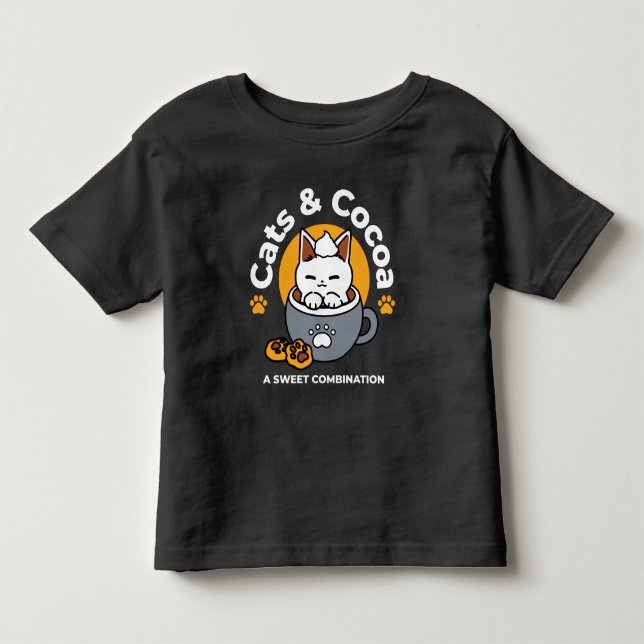 Tasse-Design für Ferien mit gemütlichen Cat- und P Kleinkind T-shirt (Vorderseite)