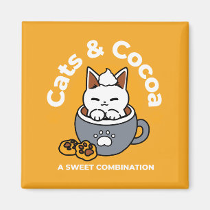 Tasse-Design für Ferien mit gemütlichen Cat- und P Magnet