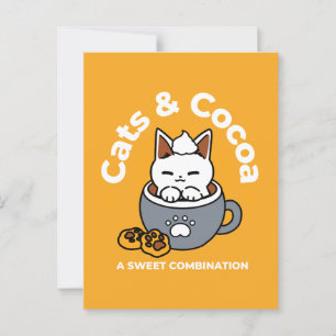 Tasse-Design für Ferien mit gemütlichen Cat- und P Postkarte