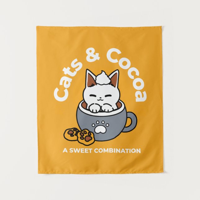 Tasse-Design für Ferien mit gemütlichen Cat- und P Wandteppich (Vorderseite)