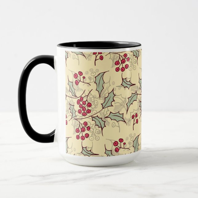 Tasse Design motif Holly berry (Gauche)