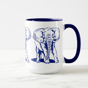 Tasse Dessin de la ligne bleue Eléphant de la Marine