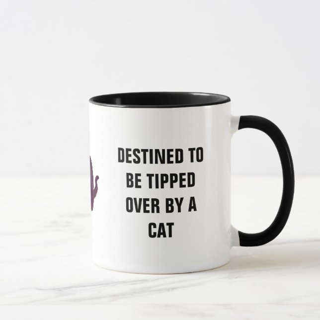 Tasse Destiné à être incliné plus de par le chat (Droite)