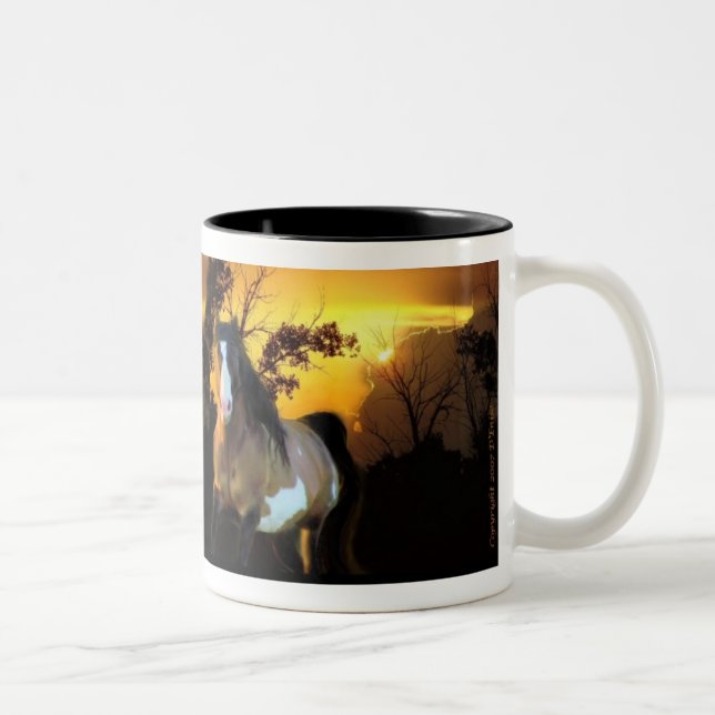 Tasse d'étalon de coucher du soleil (Droit)