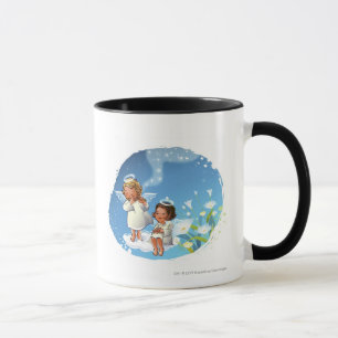 Tasse Deux anges se reposant sur les nuages