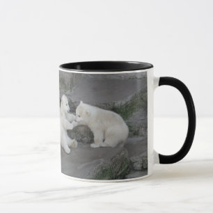 Tasse Deux petits animaux d'ours blanc