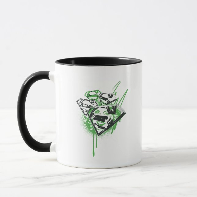 Tasse Déversements verts supergirl (Gauche)