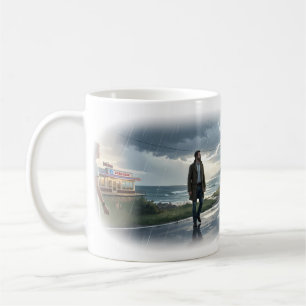Tasse d'histoire de carrefour côtier pluvieux