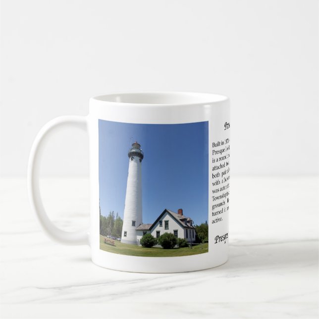 Tasse d'histoire de phare d'île de Presque (Gauche)