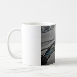 Tasse d'hiver de lapin et de bonhomme de neige