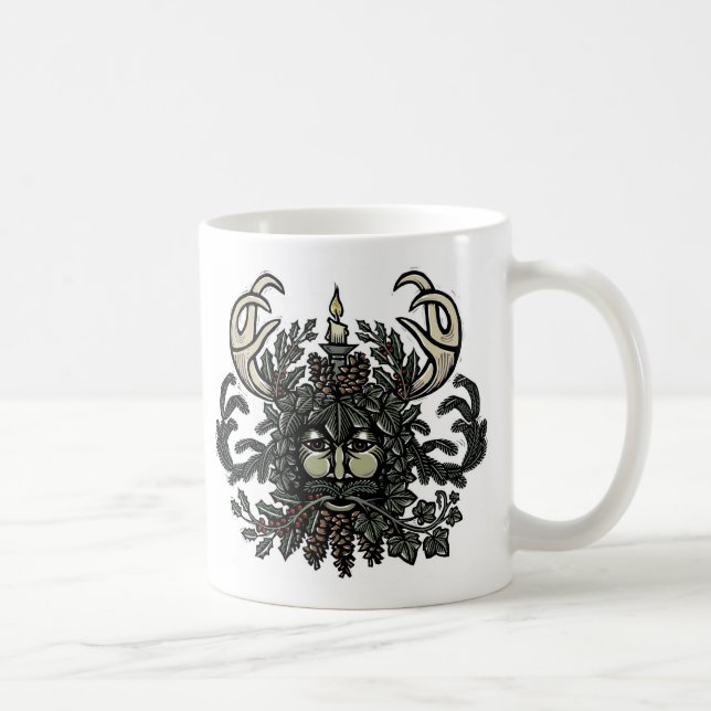 Tasse d'homme vert de solstice d'hiver (Droite)
