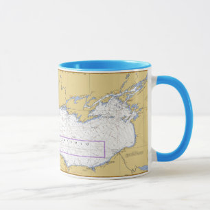 Tasse Diagramme nautique du lac Ontario