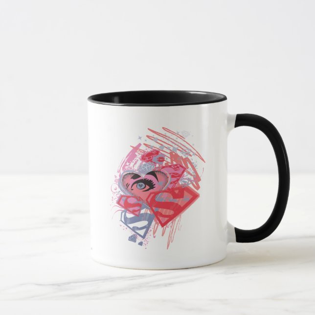 Tasse Diamants et lèvres Supergirl (Droite)