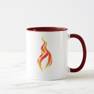 Tasse d'icône de flamme