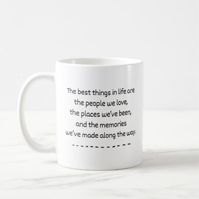 Tasse "Die besten Dinge im Leben" (Links)