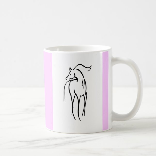 Tasse d'illustration de cheval (Droite)