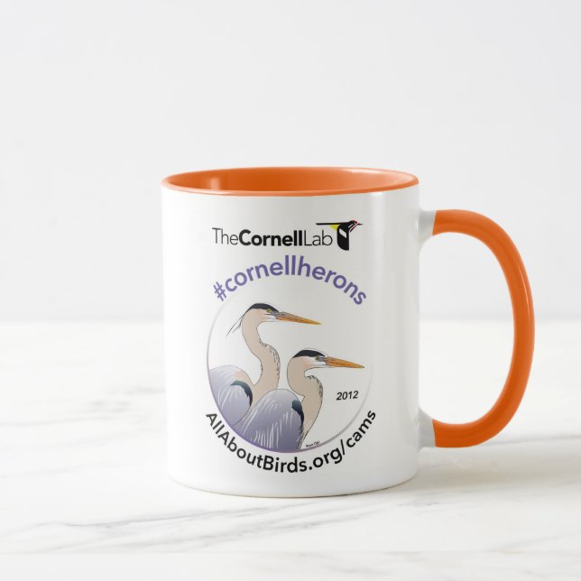 Tasse d'illustration de héron (Droite)