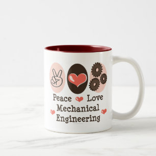 Tasse d'industrie mécanique d'amour de paix
