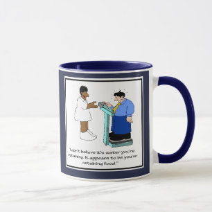Tasse d'infirmière drôle - Bande dessinée de poids
