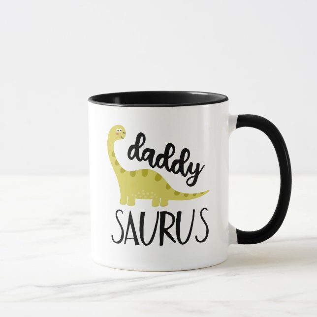 Tasse Dinosaure vert de Saurus de papa (Droite)