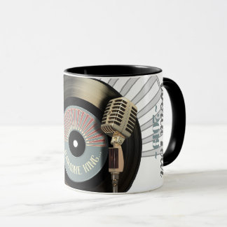 Tasse Disque vinyle drôle du Roi Retro de karaoke