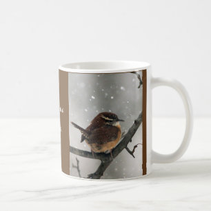 Tasse d'oiseaux d'hiver :  Roitelet de Caroline