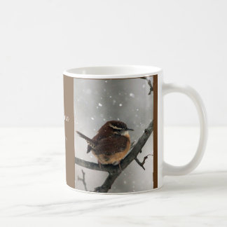 Tasse d'oiseaux d'hiver :  Roitelet de Caroline