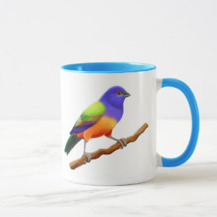 Tasse donnante un petit coup peinte de sonnerie