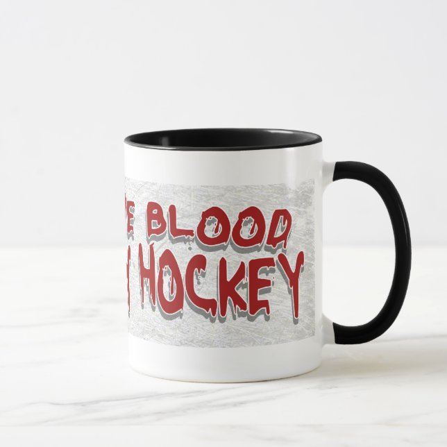 Tasse Donner du sang au hockey noir (Droite)