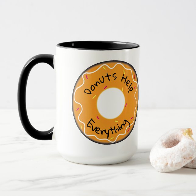Tasse Donuts hilft alles (Mit Donut)
