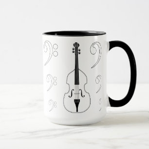 Tasse - doppelter Baß + Clefs. Wählen Sie Ihre Art