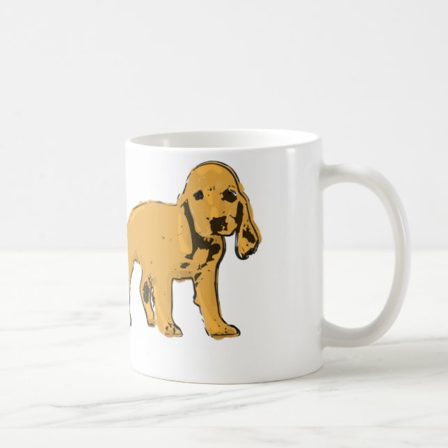 tasse d'or de chiot de cocker (Droite)