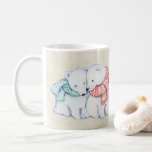 TASSE D'OURS BLANC. CADEAU DE POLARBEAR