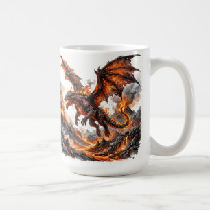 Tasse Dragon de Feu Tasse à café avec accent de