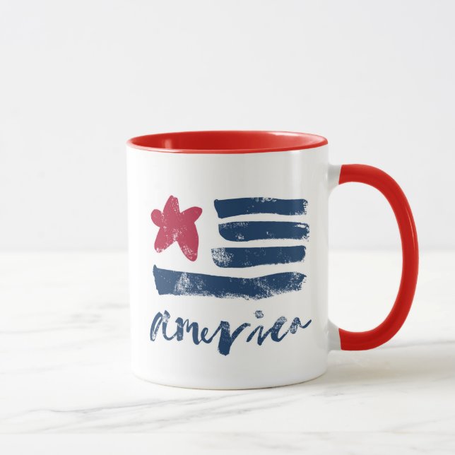 Tasse Drapeau américain Paintstrokes (Droite)