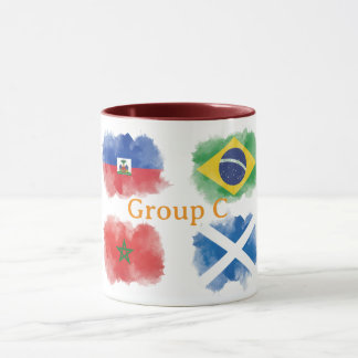 Tasse drapeau aquarelle Haïti Brésil Maroc Écosse