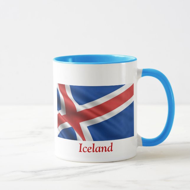 Tasse Drapeau de l'Islande (Droite)