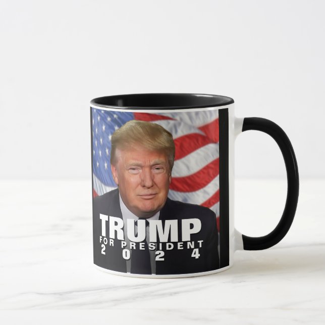 Tasse Drapeau Donald Trump pour le président 2024 (Droite)