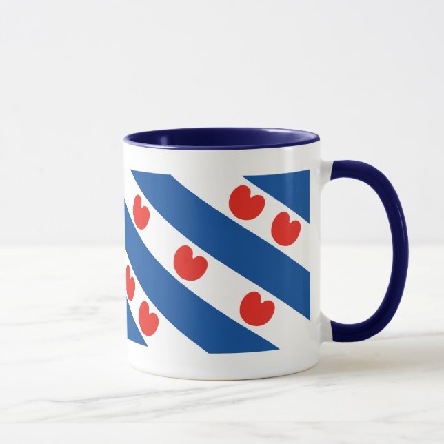 Tasse Drapeau frison Friesland Holland (Droite)