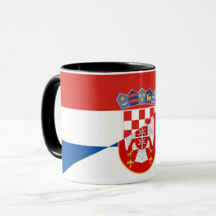 Tasse drapeau serbie croatie pays demi symbole