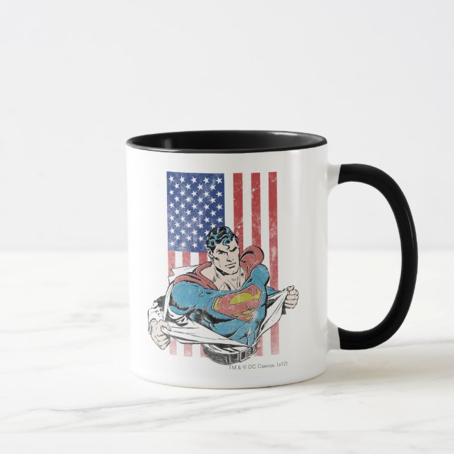 Tasse Drapeau Superman & US (Droite)