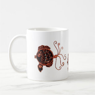 Tasse - drei kupferne Fische