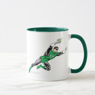 Tasse Droite verte de mouche de lanterne