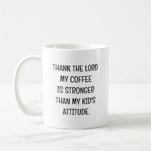 Tasse drôle d'attitude de gamin pour les parents
