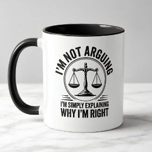Tasse drôle d'avocat Je ne discute pas Cadeau d'hu