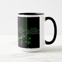 Tasse drôle de bande dessinée de cheval