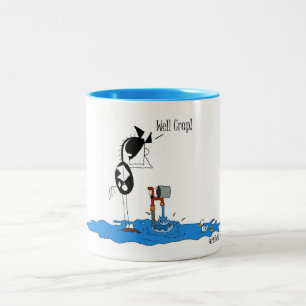 Tasse drôle de bande dessinée de cheval